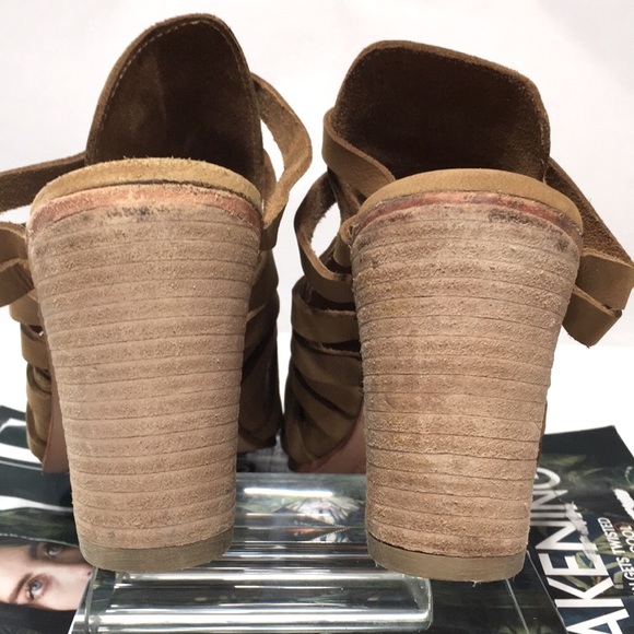 FREE PEOPLE mule camel block heel NEW - Picture 11 of 16